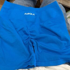 Women’s Seamless High-Waist Shorts — Blue